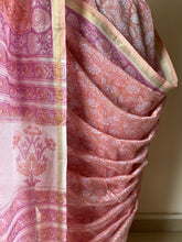 Load image into Gallery viewer, Block-Printed Silk-Cotton Saree