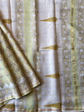 Load image into Gallery viewer, Block-Printed Silk-Cotton Saree