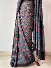 Load image into Gallery viewer, Ajrakh Mulberry Silk Saree