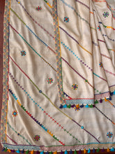 Load image into Gallery viewer, Lambani Embroidered Tussar Dupatta