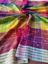 Load image into Gallery viewer, Handwoven Bhujodi Kala Cotton Saree