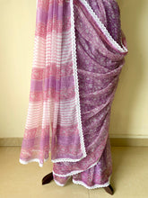 Load image into Gallery viewer, Kota Doria Crochet Lace Sarees