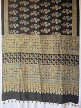 Load image into Gallery viewer, Ajrakh Mulberry Silk Saree