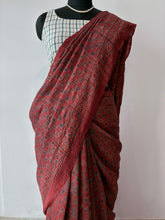 Load image into Gallery viewer, Ajrakh Desi Tussar Silk Saree