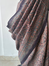 Load image into Gallery viewer, Ajrakh Tussar Silk Saree