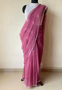 Kota Doria Appliqué Details Saree