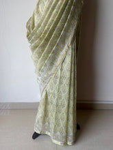 Load image into Gallery viewer, Block-Printed Silk-Cotton Saree