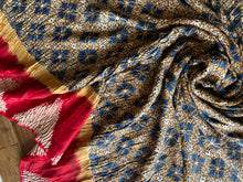 Load image into Gallery viewer, Shibori Ajrakh Fine Modal Silk Saree