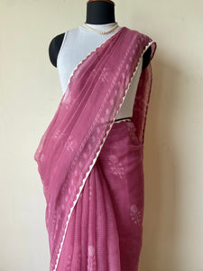 Kota Doria Appliqué Details Saree