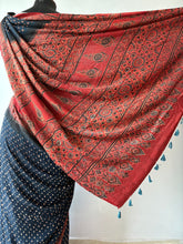 Load image into Gallery viewer, Ajrakh Bandhej fine Modal Silk Saree
