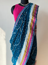 Load image into Gallery viewer, Bhujodi Bandhej Kala Cotton Saree