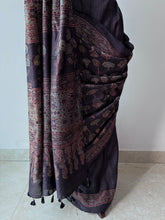 Load image into Gallery viewer, Ajrakh Desi Tussar Silk Saree