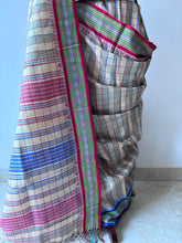 Load image into Gallery viewer, Karvati Kinar Vidarbha Tussar Checks Saree