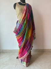 Load image into Gallery viewer, Handwoven Bhujodi Kala Cotton Saree