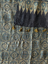 Load image into Gallery viewer, Ajrakh Tussar Kurta Dupatta Set