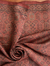 Load image into Gallery viewer, Ajrakh Tussar Silk Saree