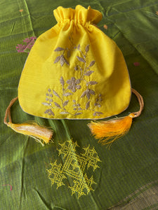 Silk Potli Yellow