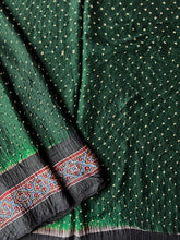 Load image into Gallery viewer, Ajrakh Bandhej fine Modal Silk Saree