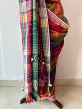 Load image into Gallery viewer, Handwoven Bhujodi Kala Cotton Saree