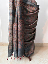 Load image into Gallery viewer, Ajrakh Tussar Silk Saree