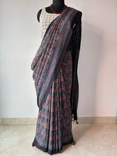 Load image into Gallery viewer, Ajrakh Mulberry Silk Saree