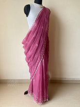 Load image into Gallery viewer, Kota Doria Appliqué Details Saree