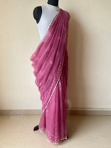 Kota Doria Appliqué Details Saree