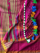 Load image into Gallery viewer, Handwoven Bhujodi Mulberry silk Saree