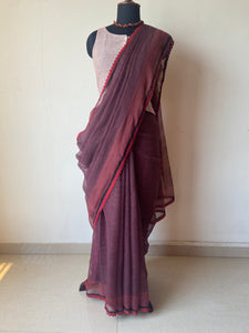 Kota Doria Crochet Lace Sarees