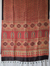 Load image into Gallery viewer, Ajrakh Mulberry Silk Saree