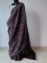 Load image into Gallery viewer, Ajrakh Desi Tussar Silk Saree