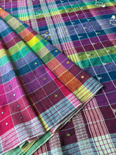 Load image into Gallery viewer, Handwoven Bhujodi Kala Cotton Saree