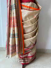 Load image into Gallery viewer, Karvati Kinaar Vidarbha Tussar Jaala Palla Saree