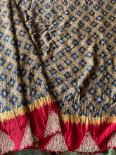 Load image into Gallery viewer, Shibori Ajrakh Fine Modal Silk Saree