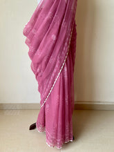 Load image into Gallery viewer, Kota Doria Appliqué Details Saree