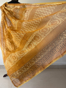 Kota Doria Crochet Lace Sarees