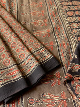 Load image into Gallery viewer, Ajrakh Mul Cotton Saree