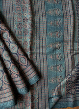 Load image into Gallery viewer, Ajrakh Desi Tussar Silk Saree