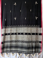 Load image into Gallery viewer, Handwoven Bhujodi Kala Cotton Saree