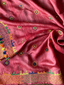 Lambani Embroidered Tussar Gheecha Dupatta