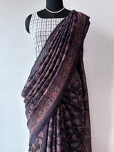 Load image into Gallery viewer, Ajrakh Desi Tussar Silk Saree