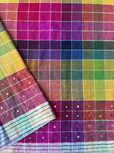 Load image into Gallery viewer, Handwoven Bhujodi Kala Cotton Saree