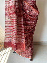 Load image into Gallery viewer, Block-Printed Natural Dye Silk-Cotton Saree