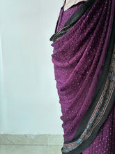 Load image into Gallery viewer, Ajrakh Bandhej fine Modal Silk Saree