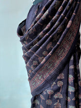 Load image into Gallery viewer, Ajrakh Desi Tussar Silk Saree