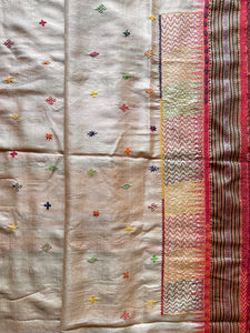 Lambani Karvati Kinaar Vidarbha Tussar Handwoven Saree