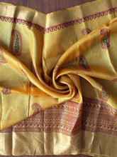 Load image into Gallery viewer, Yellow Bagh Kosa Kota Weave Silk Saree