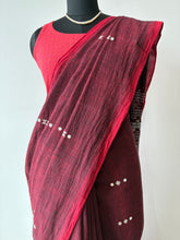 Load image into Gallery viewer, Handwoven Bhujodi Kala Cotton Saree