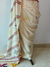 Load image into Gallery viewer, Handwoven Bhujodi Kala Cotton Saree