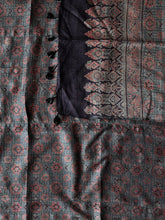 Load image into Gallery viewer, Ajrakh Tussar Kurta Dupatta Set